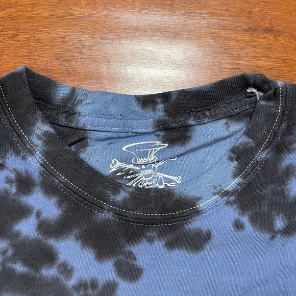 NEW SLASH VTG 90’ TIE DYE BLUE VINTAGE TIE DYE T-SHIRT - Picture 3 of 4